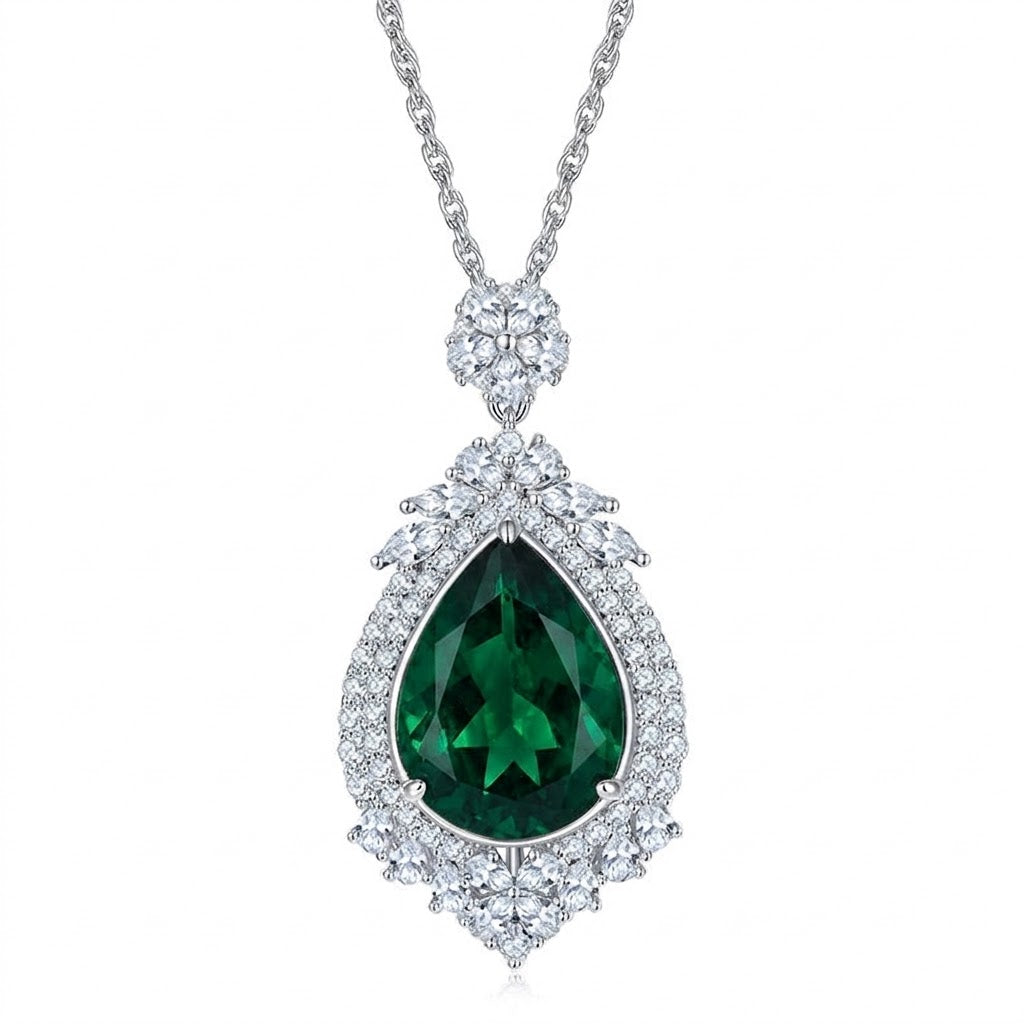 Green Teardrop Necklace