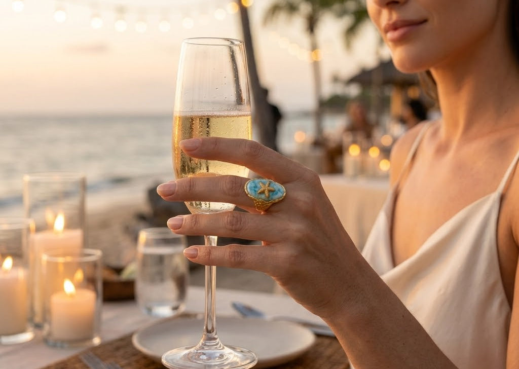 Mermaidcore Gold Starfish Ring