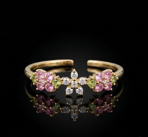 Cherry Blossom White-Pink Ring