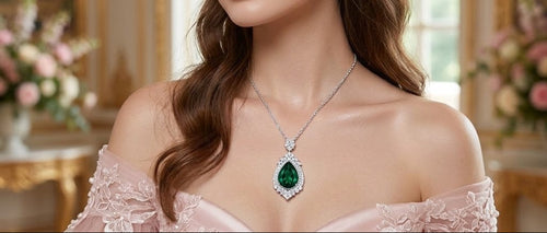 Green Teardrop Necklace
