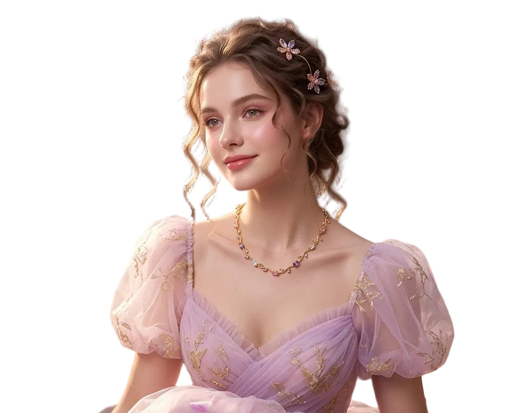 Wisteria Vine Gold Necklace
