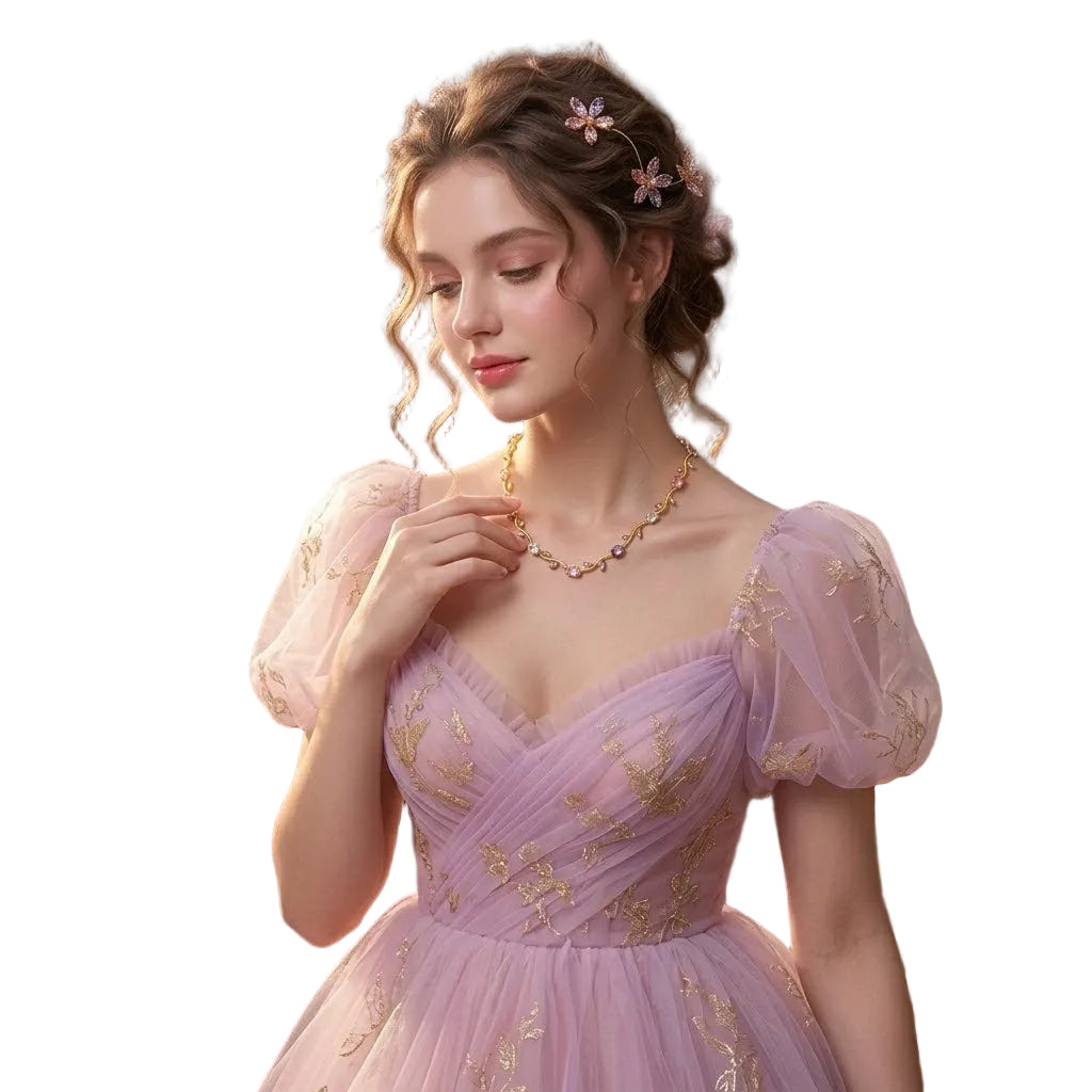Wisteria Vine Gold Necklace