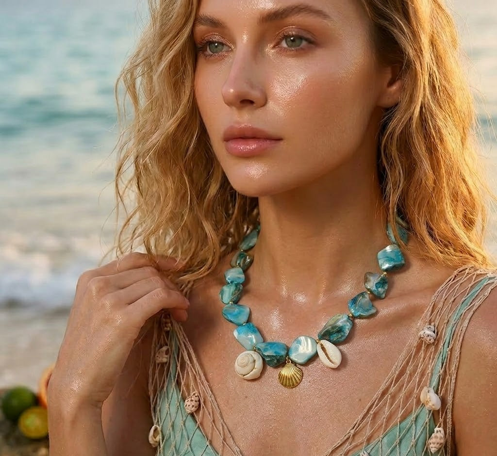 Mermaidcore Blue Necklace