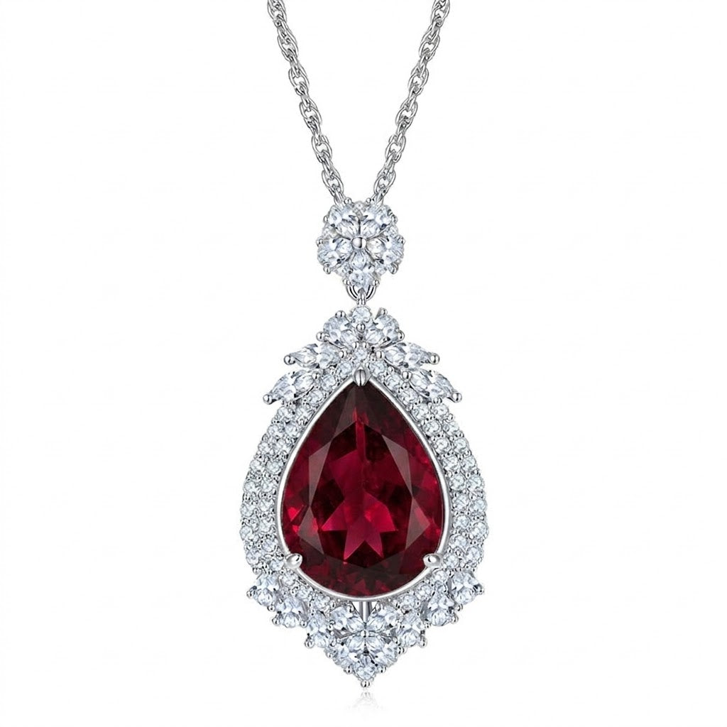 Red Teardrop Necklcae