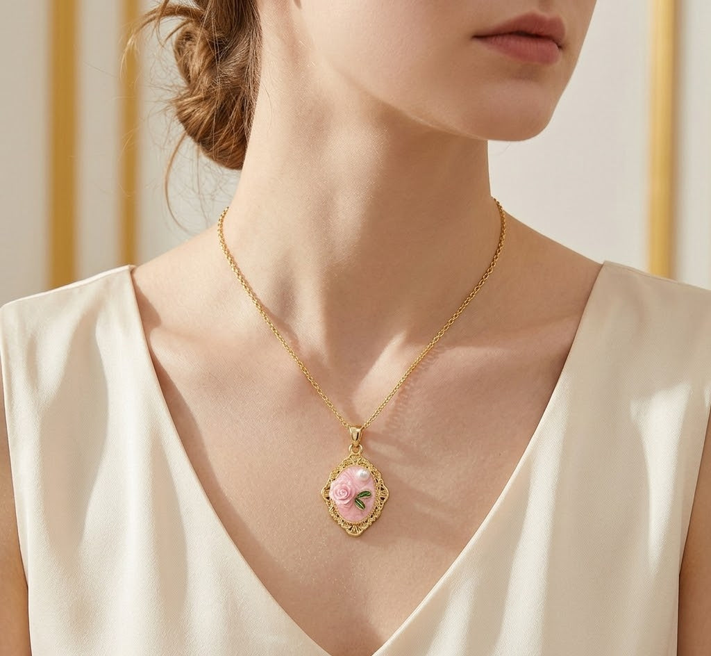 Lady Bridgerton Pink Rose Medallion