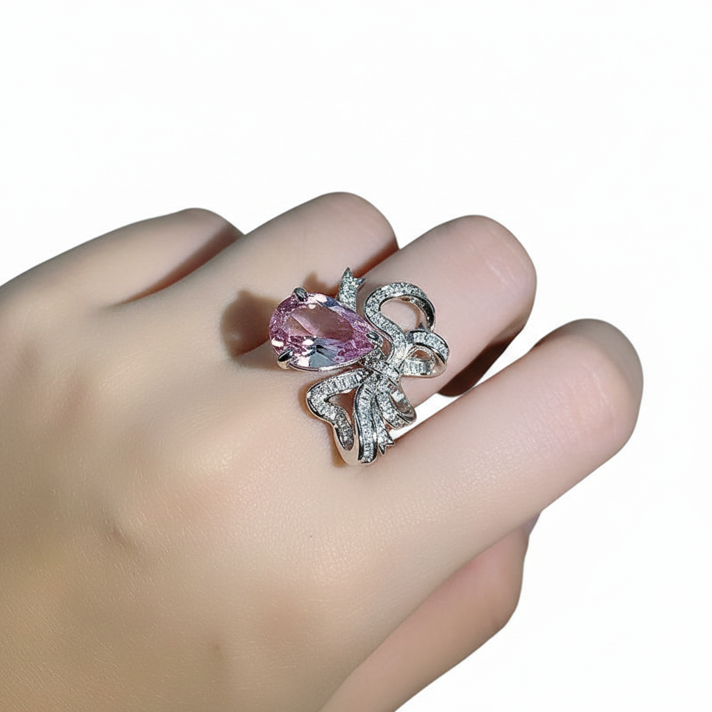 Aurora Pink Crystal Ring