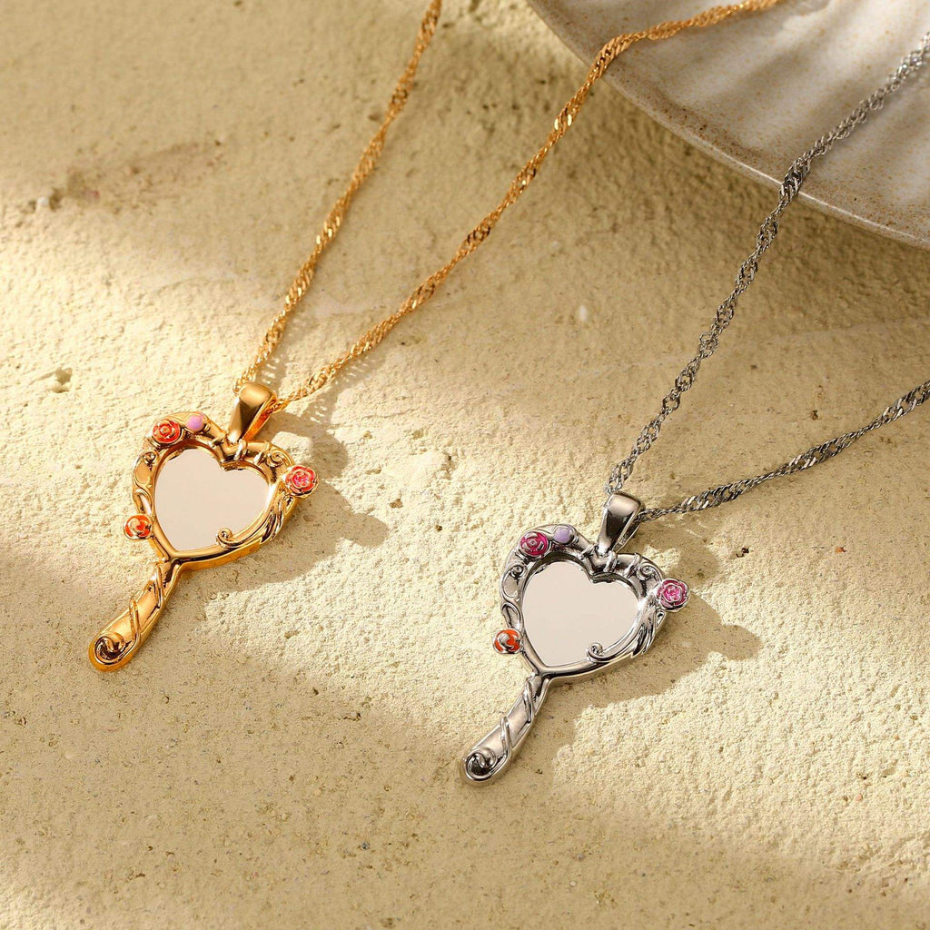 Alice Silver Mirror Necklace