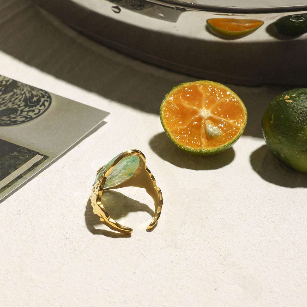 Mermaidcore Gold Starfish Ring
