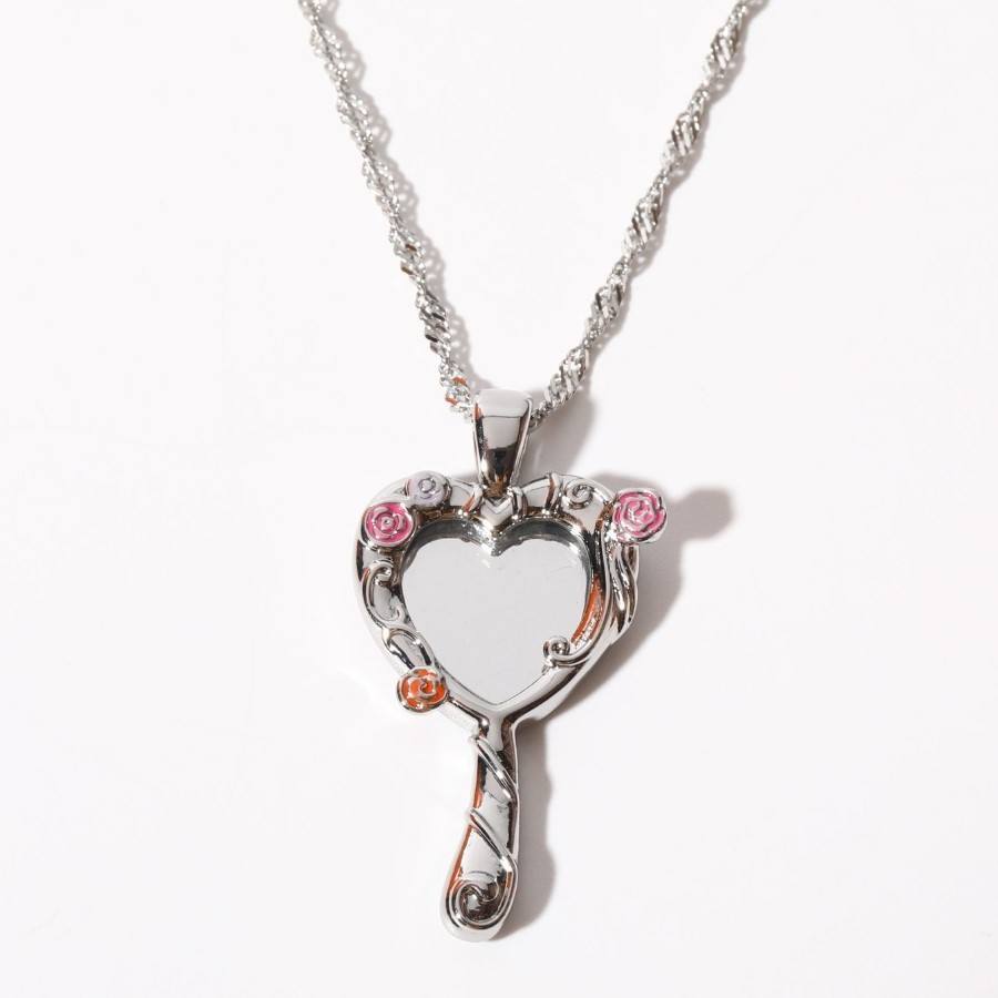 Alice Silver Mirror Necklace