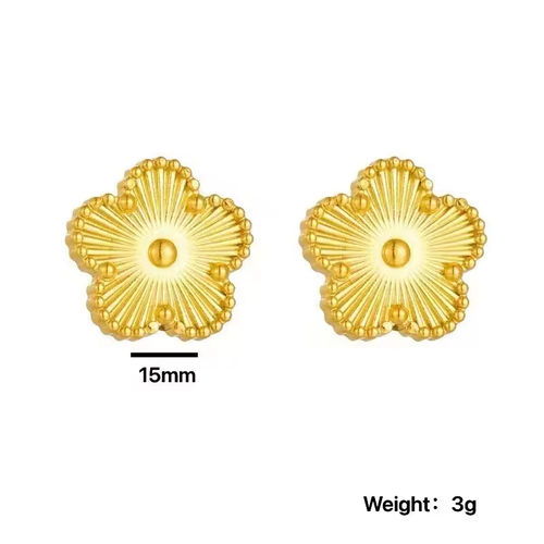 Gold Flower Earring