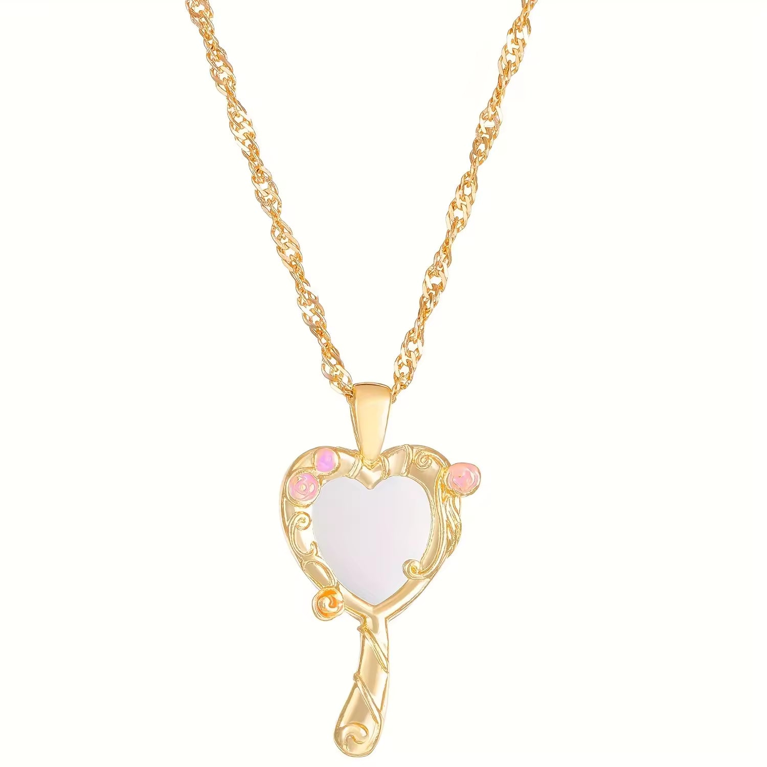 Alice Hand-Mirror Necklace