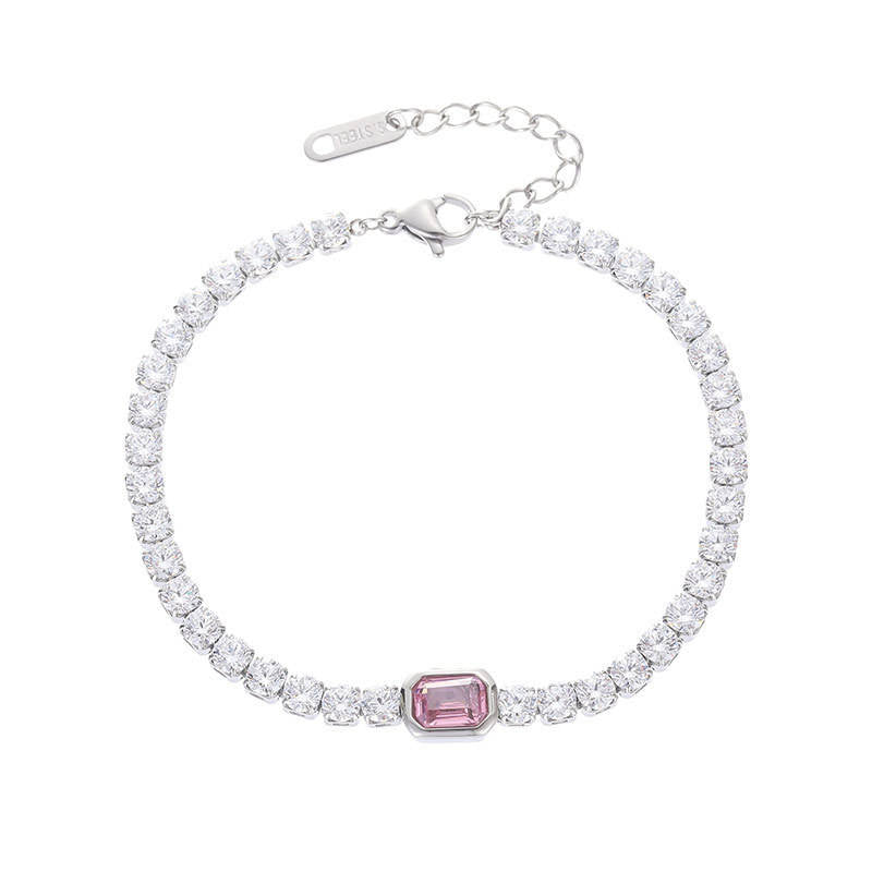 Pink Tennis Bracelet