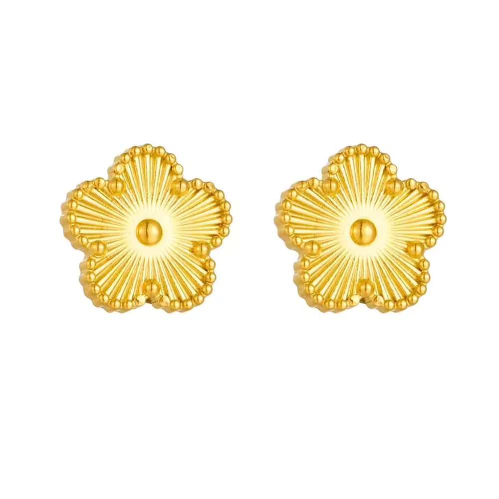 Gold Flower Earring