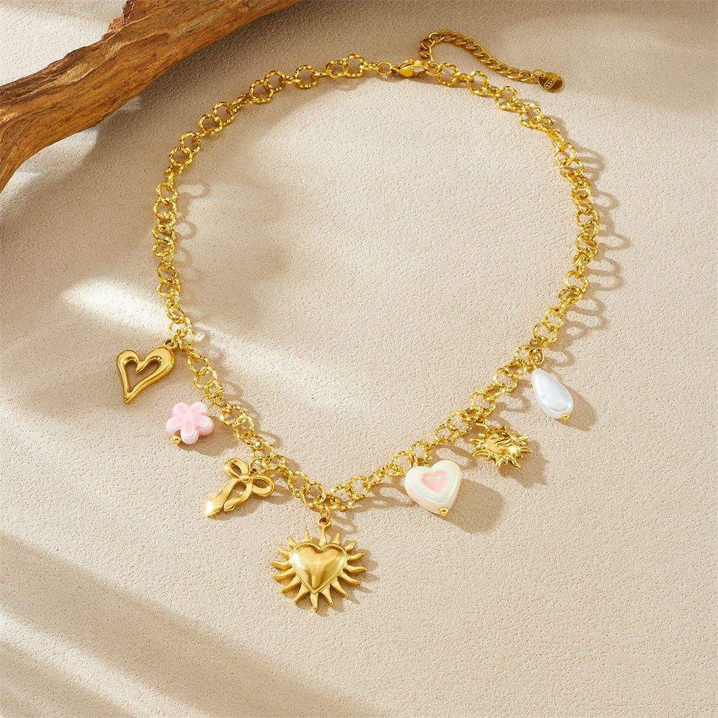 Tuscan Sun & Heart Necklace
