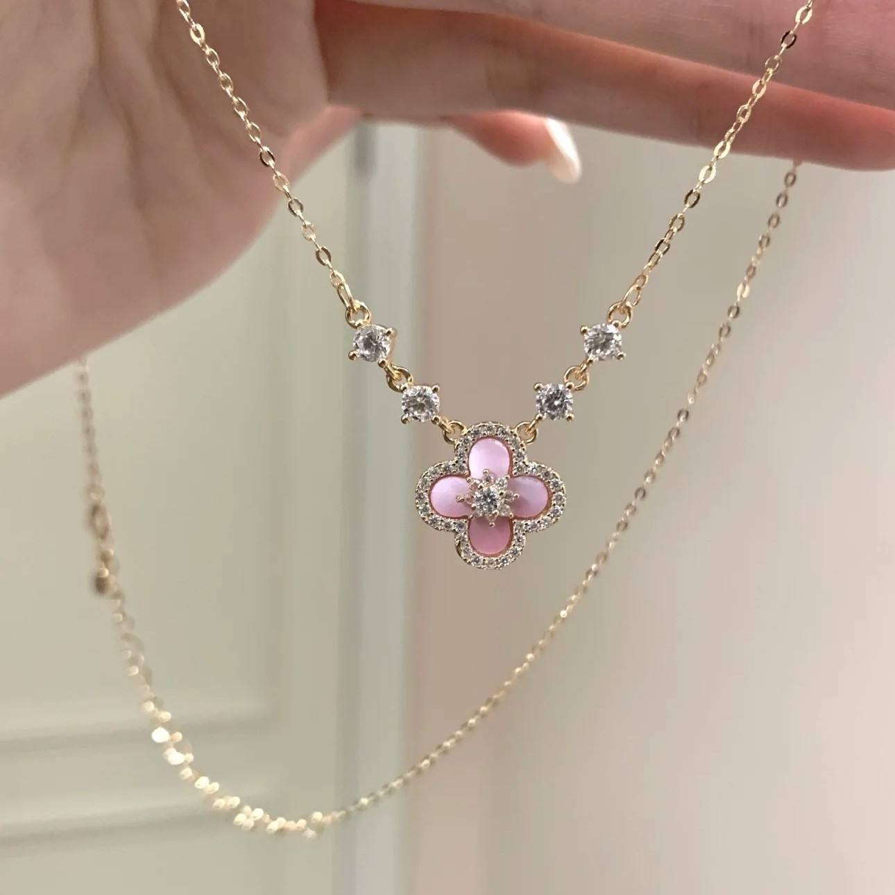Floral Rose Gold Necklace