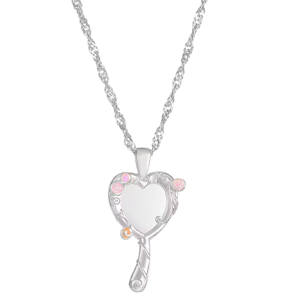 Alice Silver Mirror Necklace