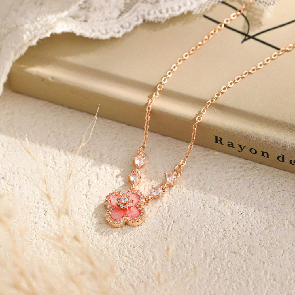 Floral Rose Gold Necklace