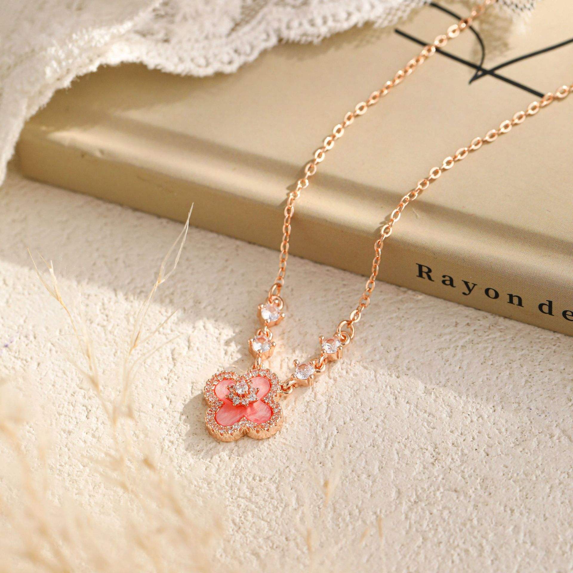 Floral Rose Gold Necklace