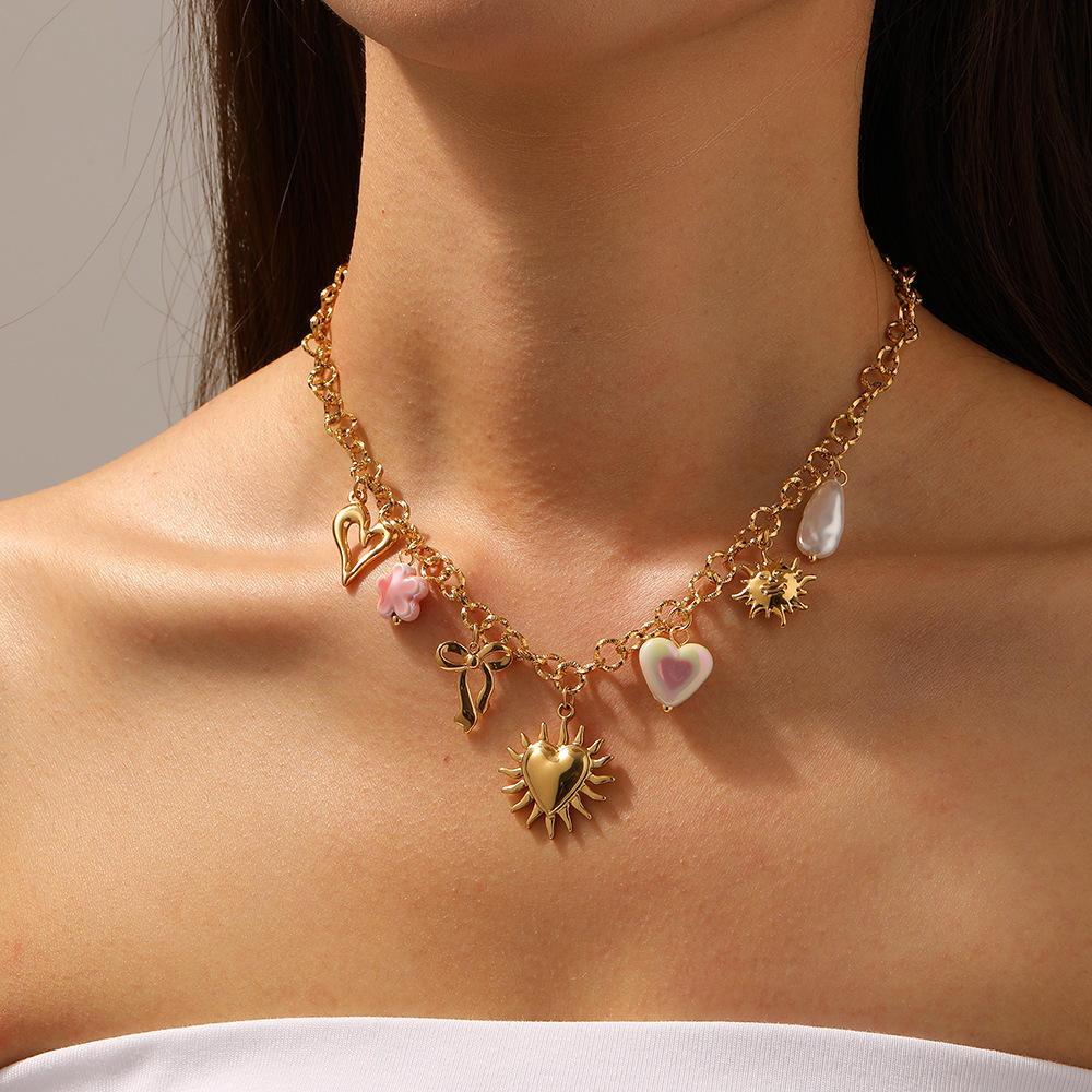 Tuscan Sun & Heart Necklace