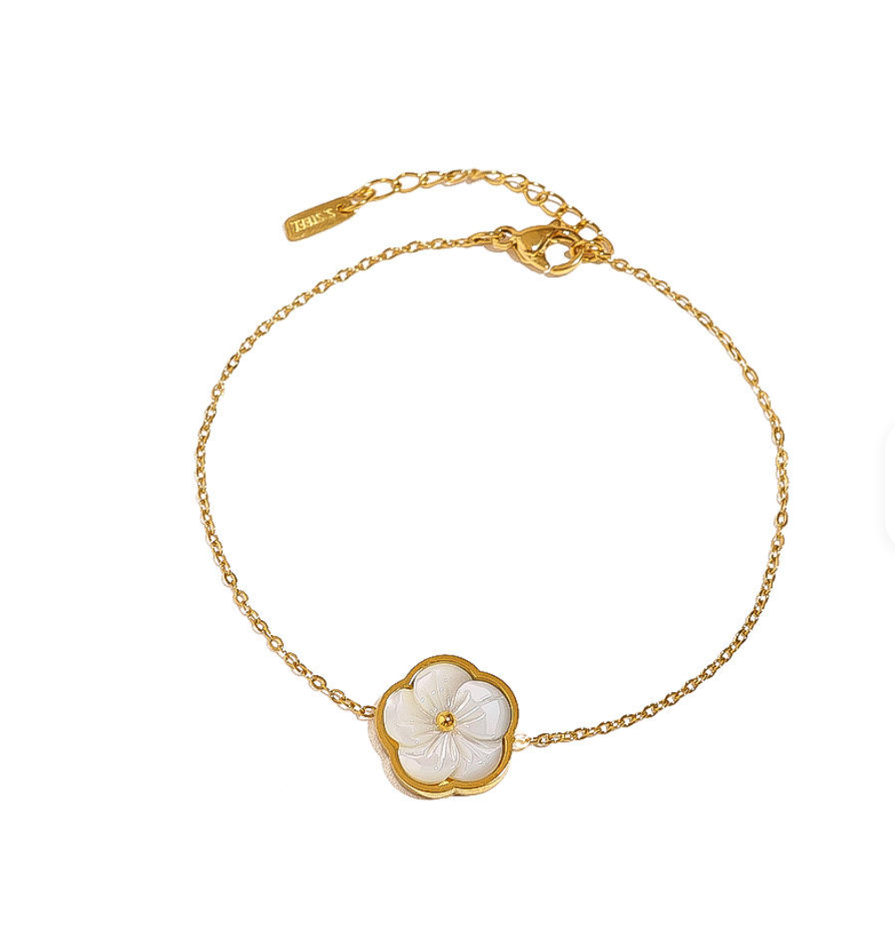 White Flower Bracelet