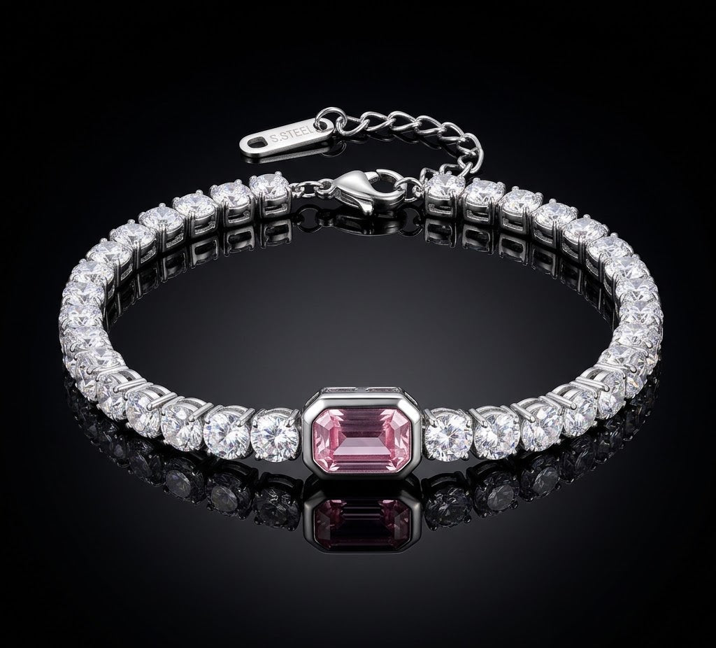 Pink Tennis Bracelet