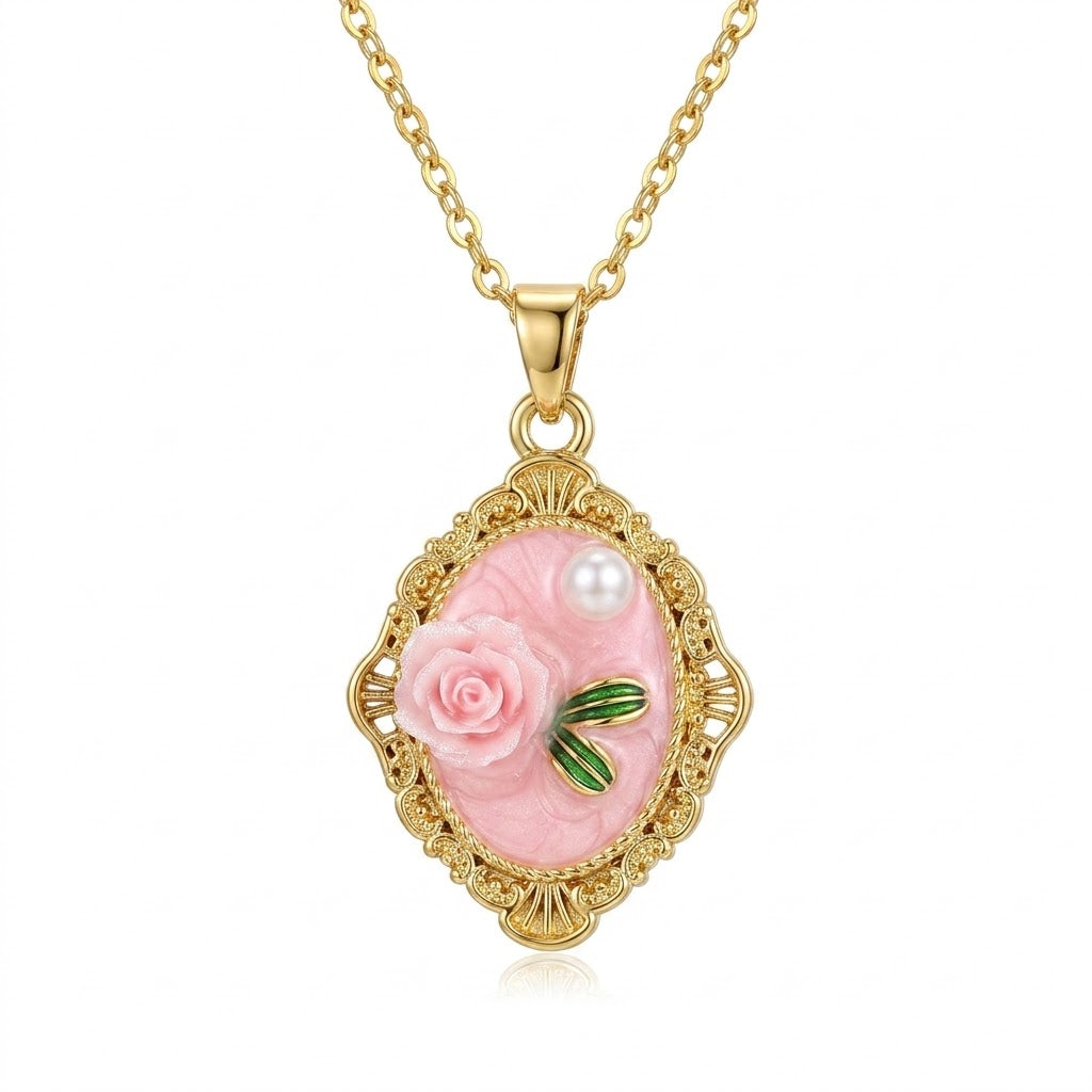 Lady Bridgerton Pink Rose Medallion