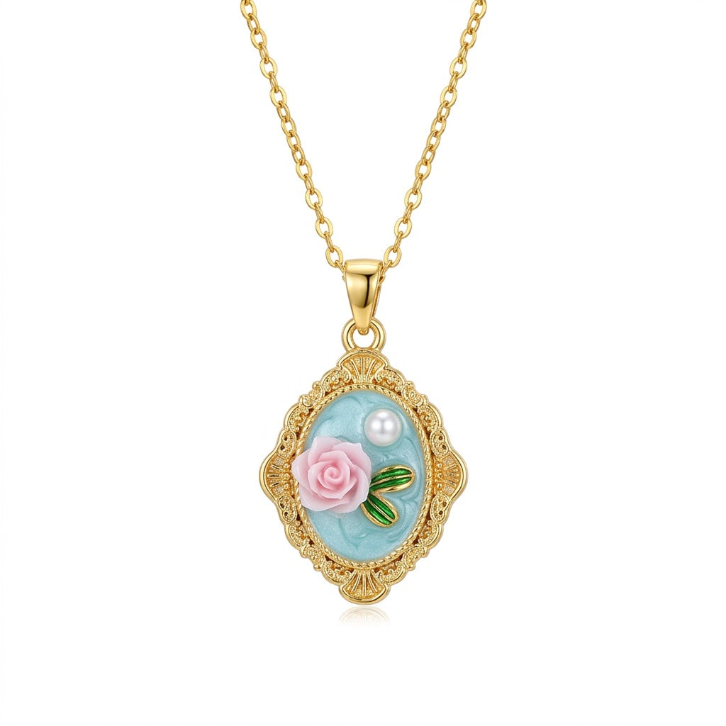 Lady Bridgerton Blue Rose Medallion