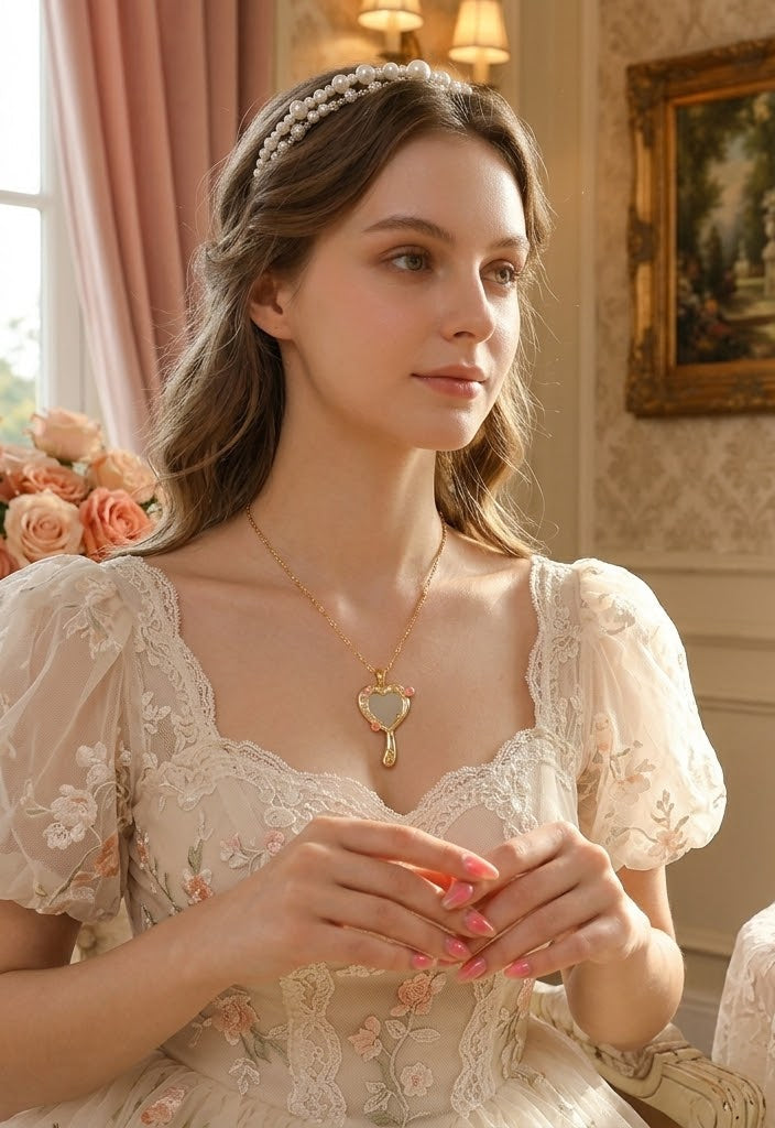 Alice Hand-Mirror Necklace