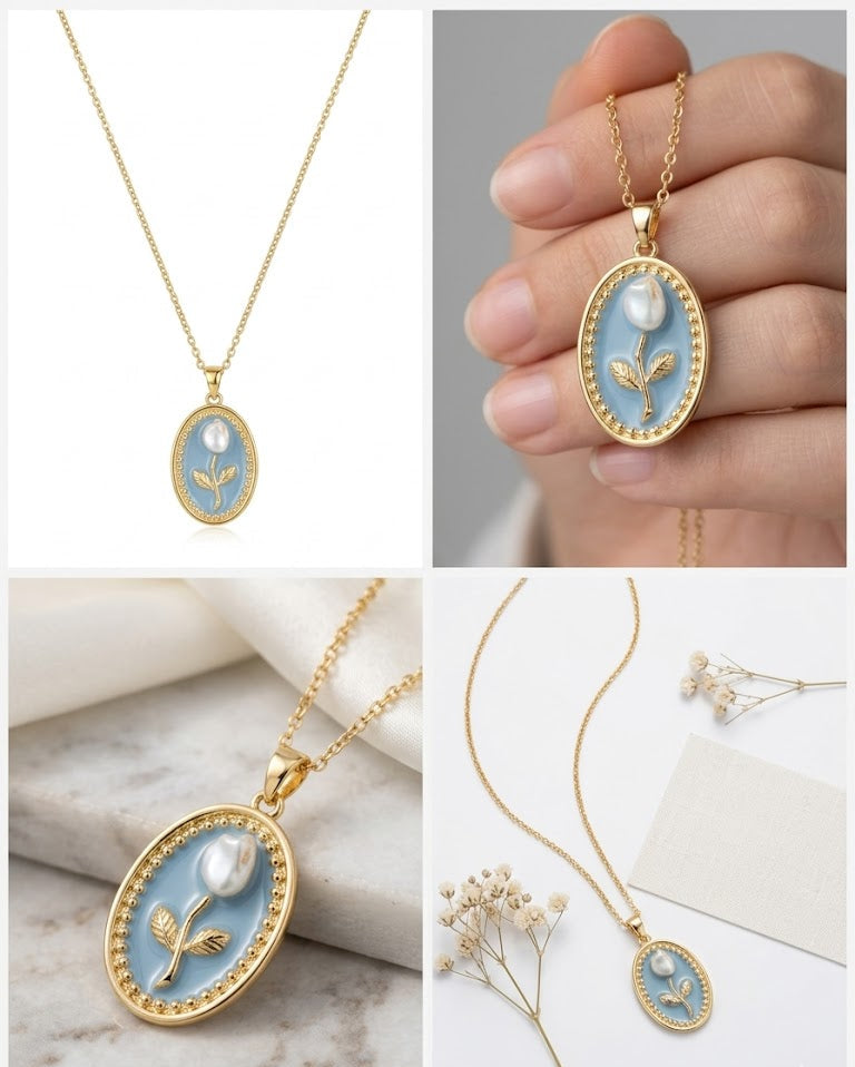 Juliet Powder-Blue Necklace