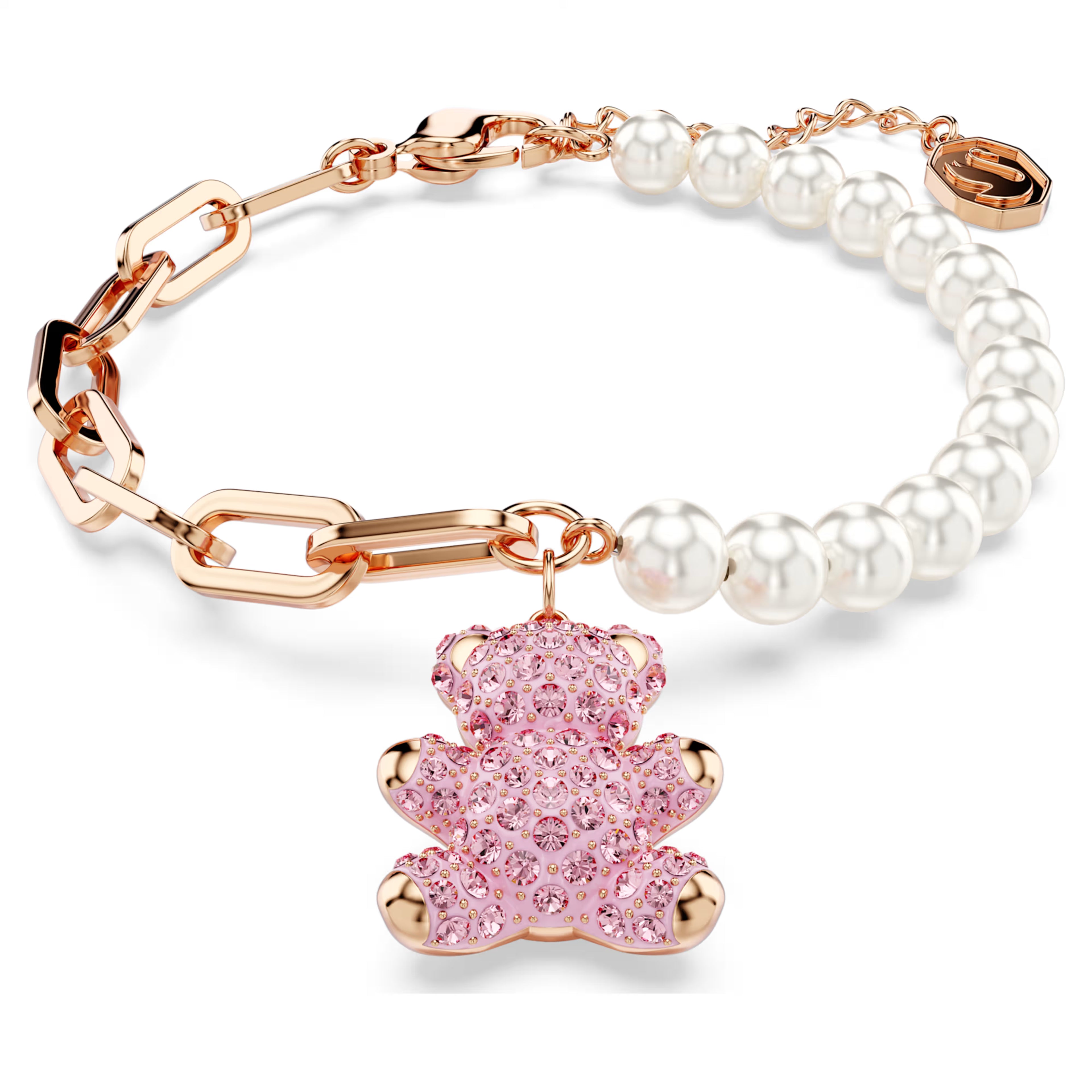 Pink Teddy Pearl Bracelet